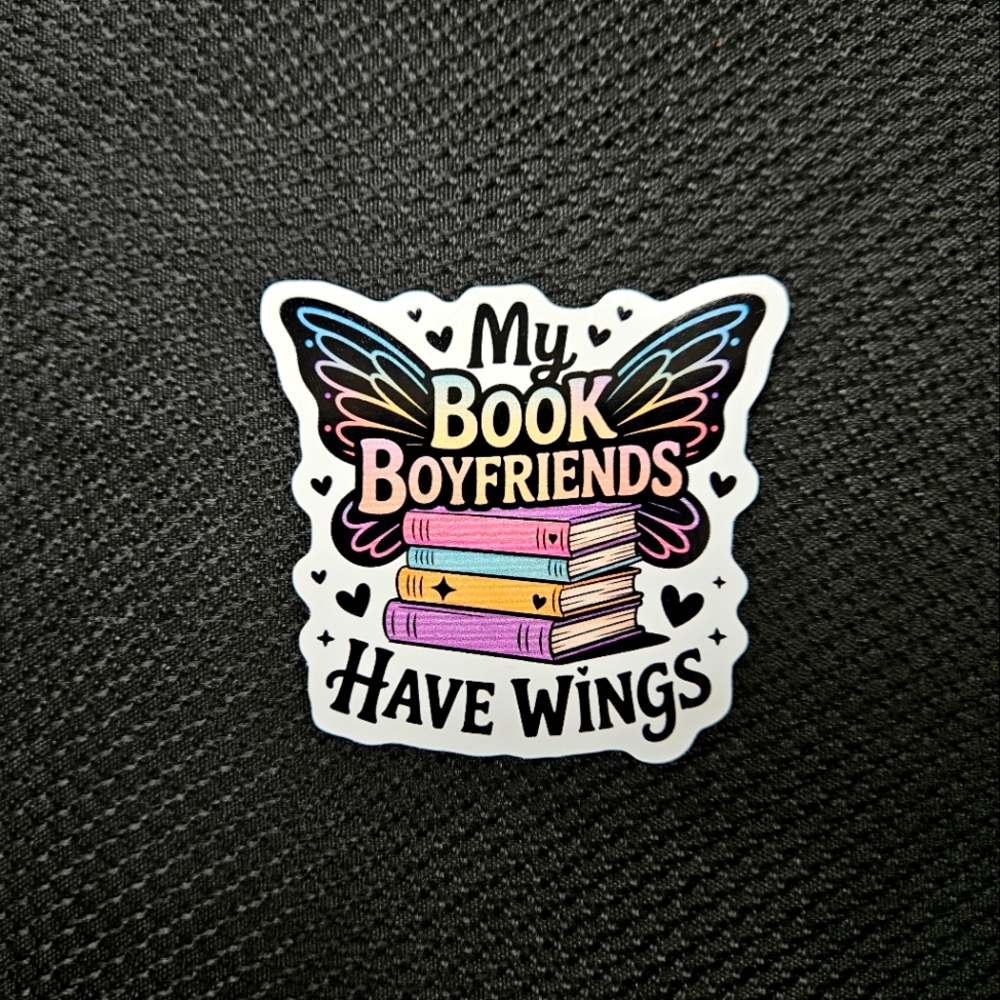 Book Lover. Book Boyfriend Vinyl Sticker. New. Water Resistant.